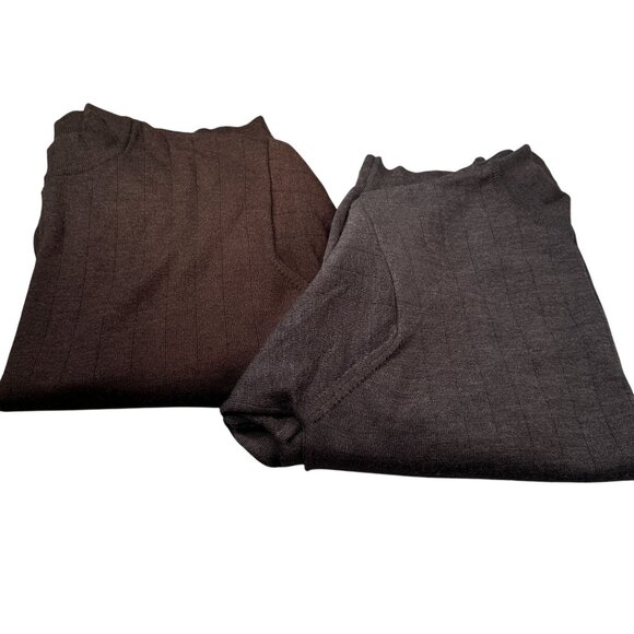 Joseph Lyman Crewneck Sweaters Mens Fine Merino Wool Italy Bundle Gray Brown - Picture 7 of 16